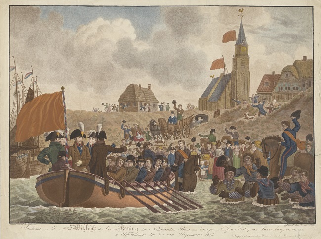 aankomst prins klein schilderij