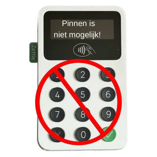 Let op niet pinnen bij de bingo